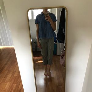 like-new Madewell chambray button-up